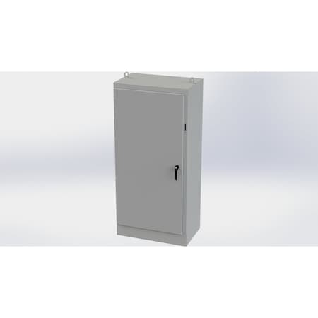 Saginaw Control & Engineering 3 Point Latch with Coinproof/Padlock Handle Electrical Enclosures, 84 in H, 24 in D, 39-1/2 in W SCE-84XM4024